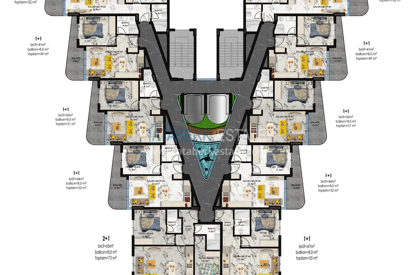 Buy cheap New comfort-class residential complex with functional layouts in Mahmutlar, Alanya 1