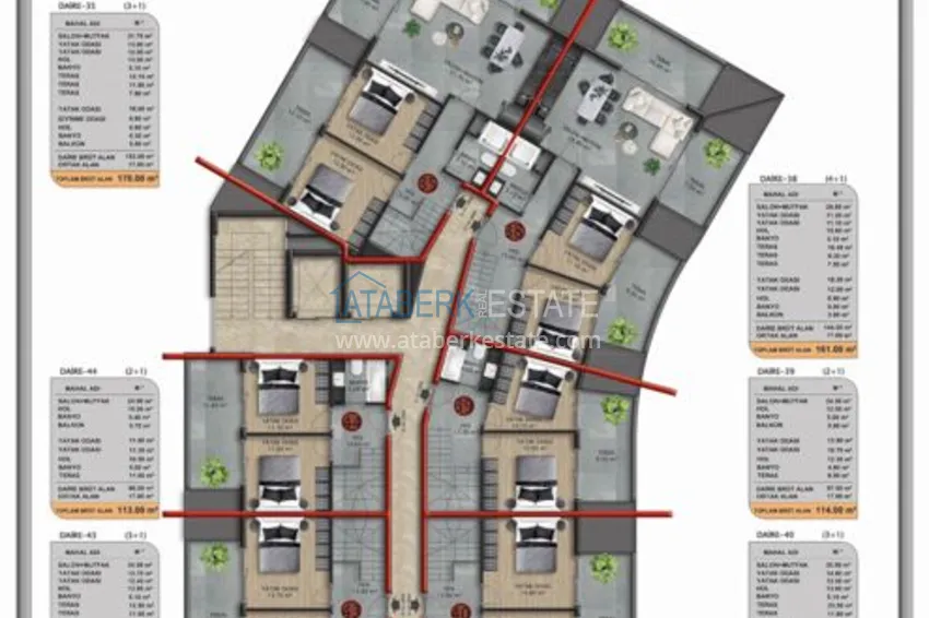 Buy cheap Elegant premium residential complex in Oba, Alanya 6 