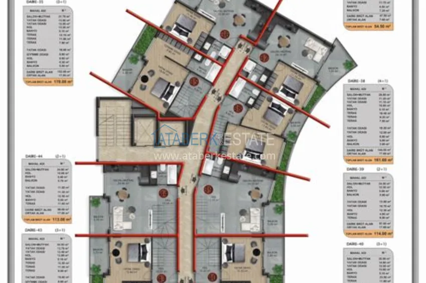 Buy cheap Elegant premium residential complex in Oba, Alanya 4 