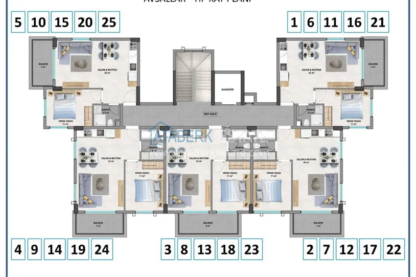 Kupuj taniej Penthouse w Avsallar w butikowym kompleksie w budowie 1