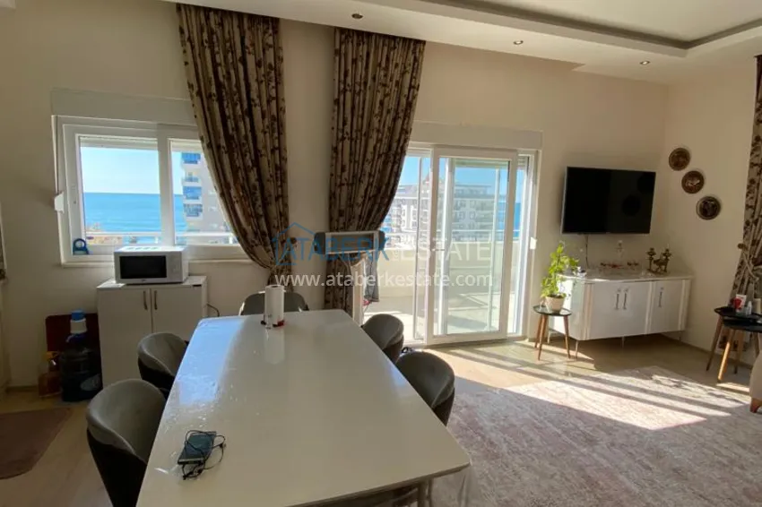 Kupuj Umeblowany dwupoziomowy penthouse w Mahmutlarze z widokiem na otwarte morze 5 