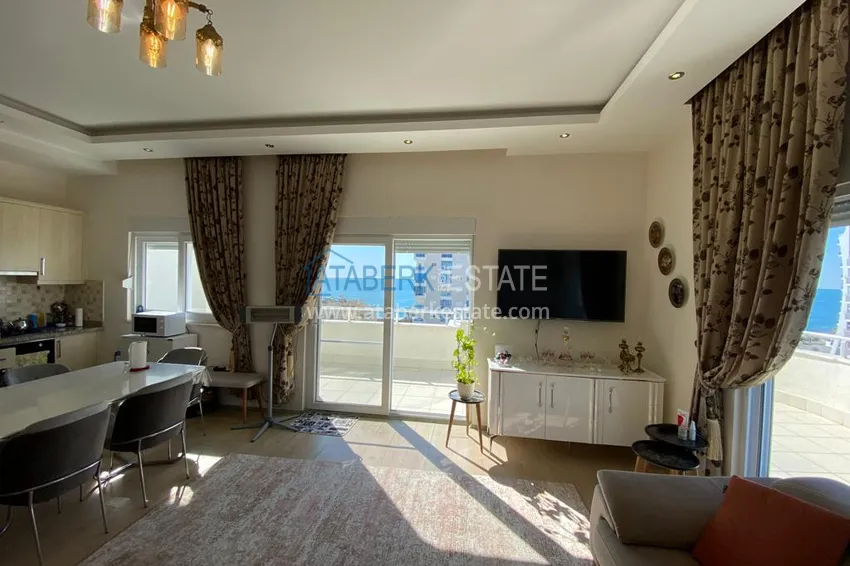 Kupuj Umeblowany dwupoziomowy penthouse w Mahmutlarze z widokiem na otwarte morze 6 