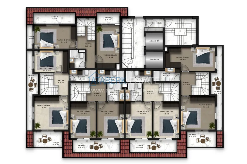 Kupuj taniej Nowy projekt kompleksu mieszkalnego klasy komfort w dzielnicy Demirtas 3