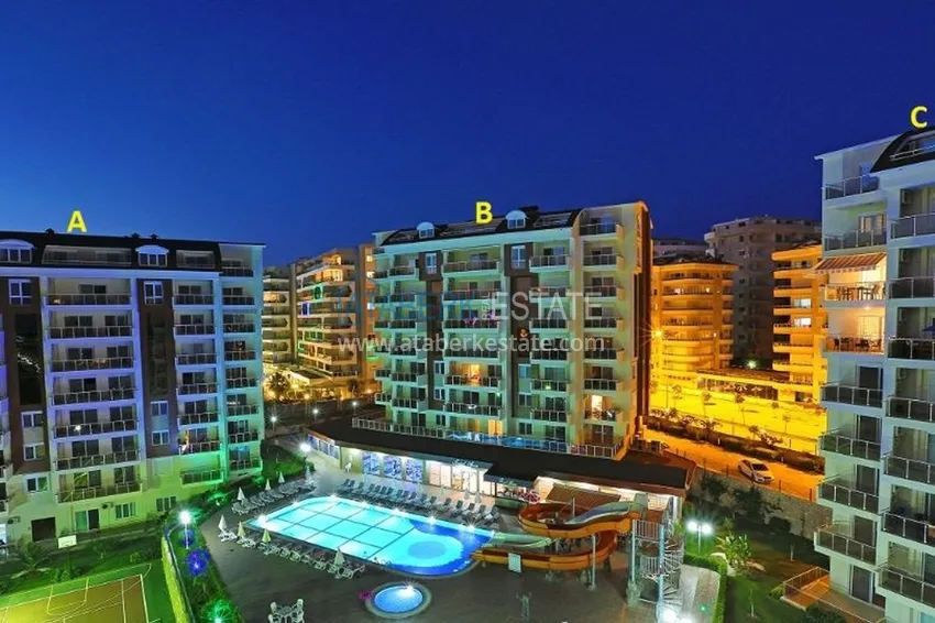Apartament w Avsallar z widokiem na morze i góry w kompleksie z prywatną plażą 15 