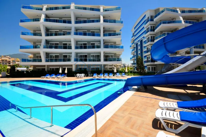 Apartament w Oba z widokiem na góry w luksusowym kompleksie mieszkalnym 3