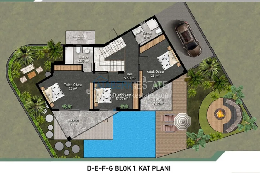 Buy cheap New original project of a residential complex in the Kargicak district 6