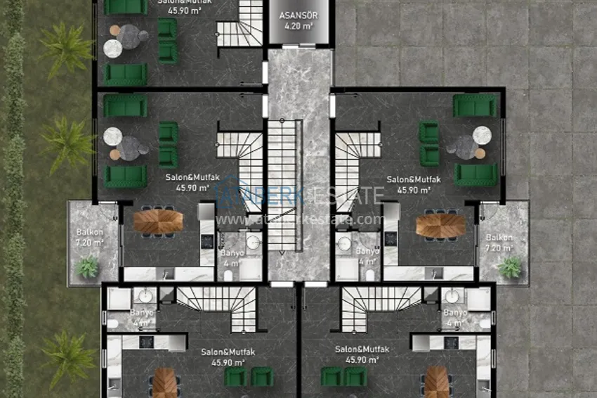 Buy cheap New original project of a residential complex in the Kargicak district 13