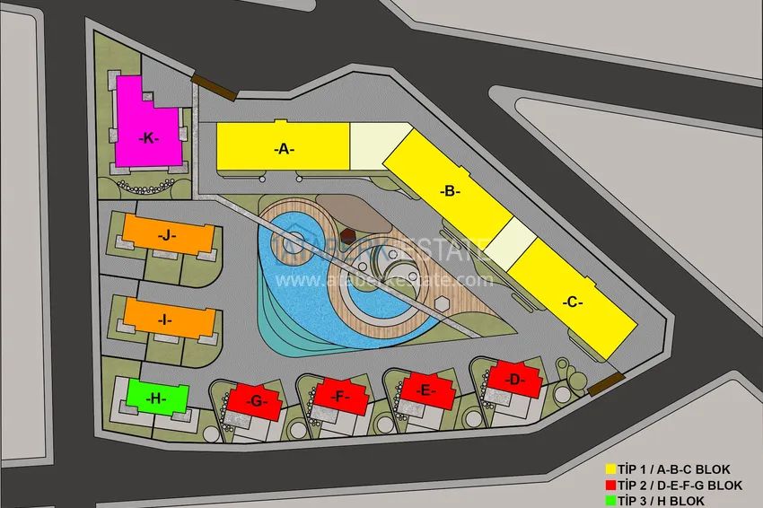 Buy cheap New original project of a residential complex in the Kargicak district 17