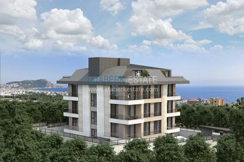 Apartamenty z widokiem na morze od dewelopera w centrum Alanyi — Plaża Kleopatra 1 