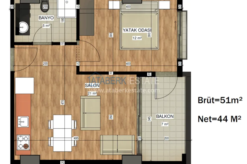 Buy cheap 1+1 apartment directly from the owner in a new complex - Avsallar district. Suitable for short term rentals 1