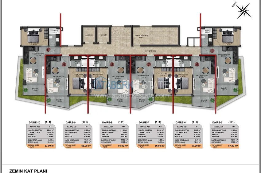 Buy cheap Investment property under construction — Alanya, Demirtash. The area is open for residence permits 3