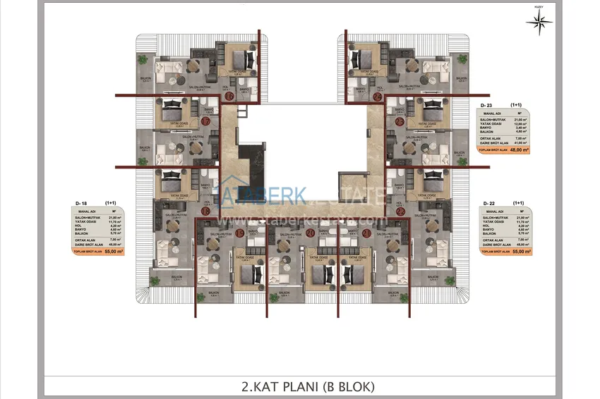 Buy cheap New residential complex with level 5 ★ infrastructure - apartments from a developer in Alanya 8 