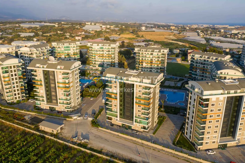 Furnished 1+1 apartment with partial sea view, Avsallar — Alanya 8
