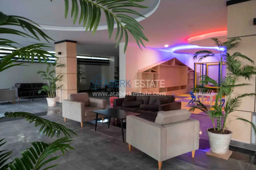 Furnished 1+1 apartment with partial sea view, Avsallar — Alanya 26