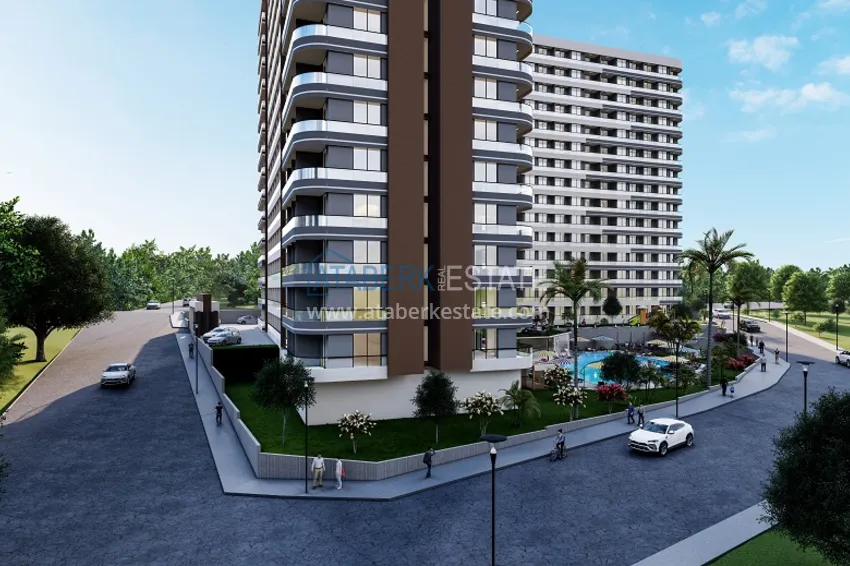 An innovative and modern project at the initial stage of construction in Erdemli. 3