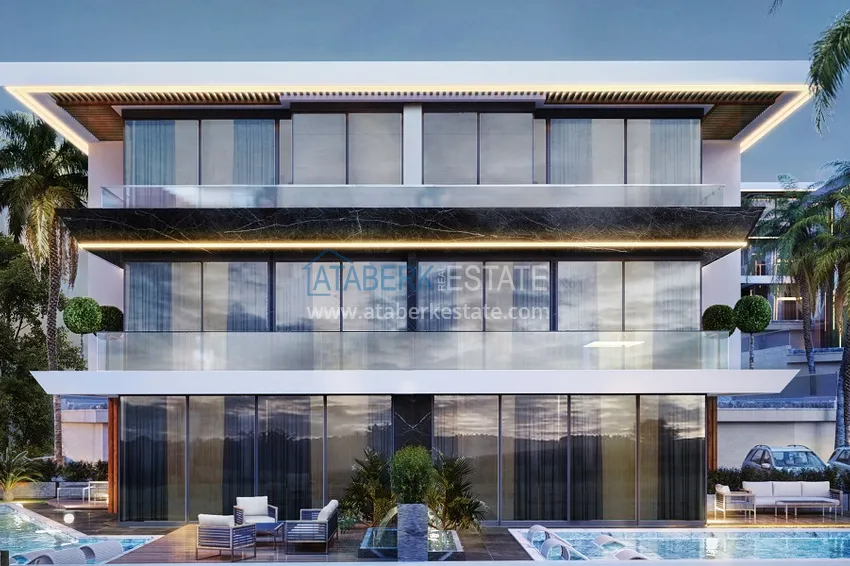 An elite villa complex project under construction in Alanya — Upper Oba district 3