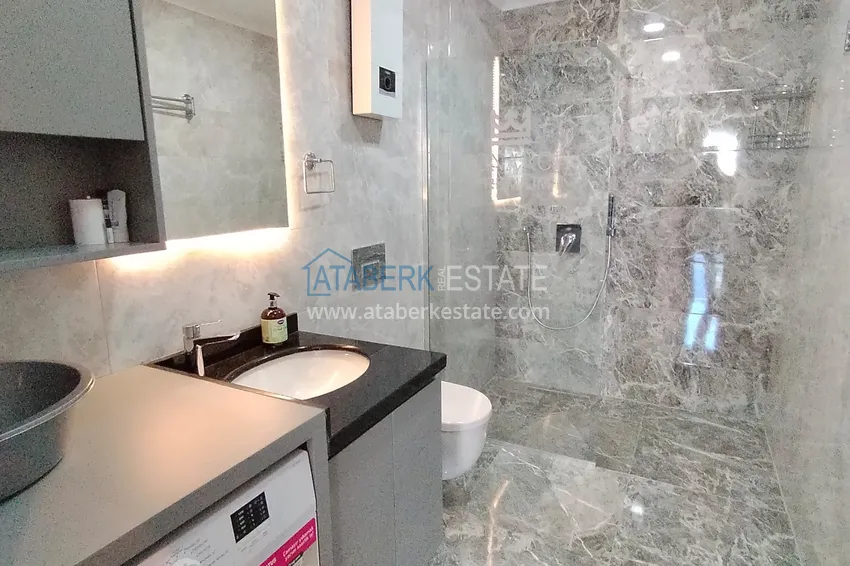 Purchase 2+1 apartment with high-quality finishing and open sea views in an exclusive complex — Alanya, Kargicak 11 