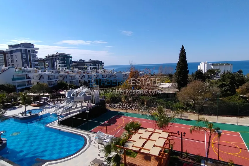 2+1 apartment with high-quality finishing and open sea views in an exclusive complex — Alanya, Kargicak 1 