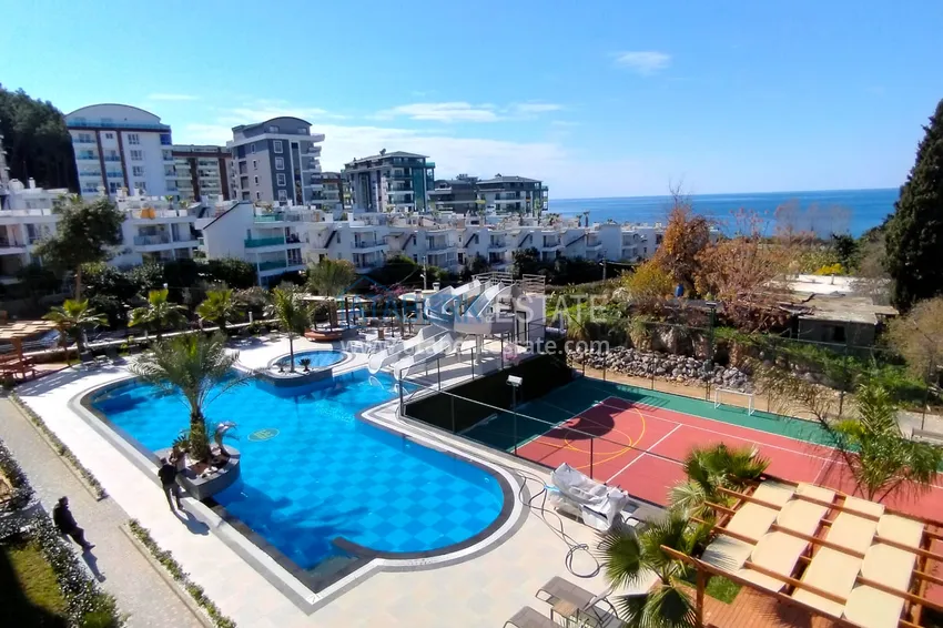 Purchase 2+1 apartment with high-quality finishing and open sea views in an exclusive complex — Alanya, Kargicak 17 