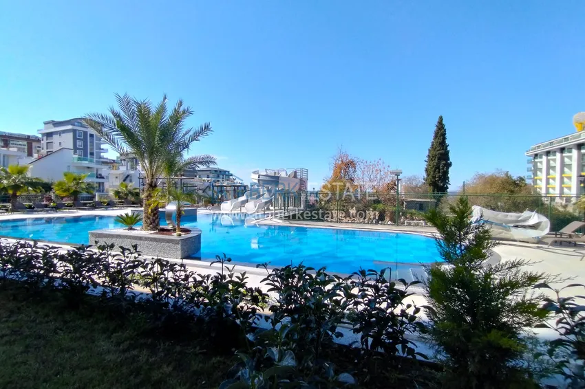 2+1 apartment with high-quality finishing and open sea views in an exclusive complex — Alanya, Kargicak 5 