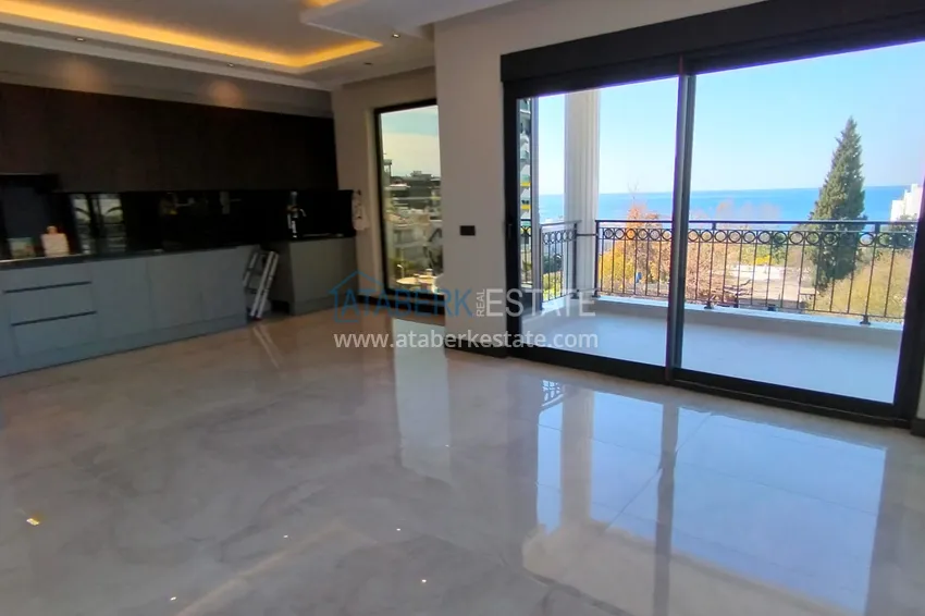 Purchase 2+1 apartment with high-quality finishing and open sea views in an exclusive complex — Alanya, Kargicak 4 