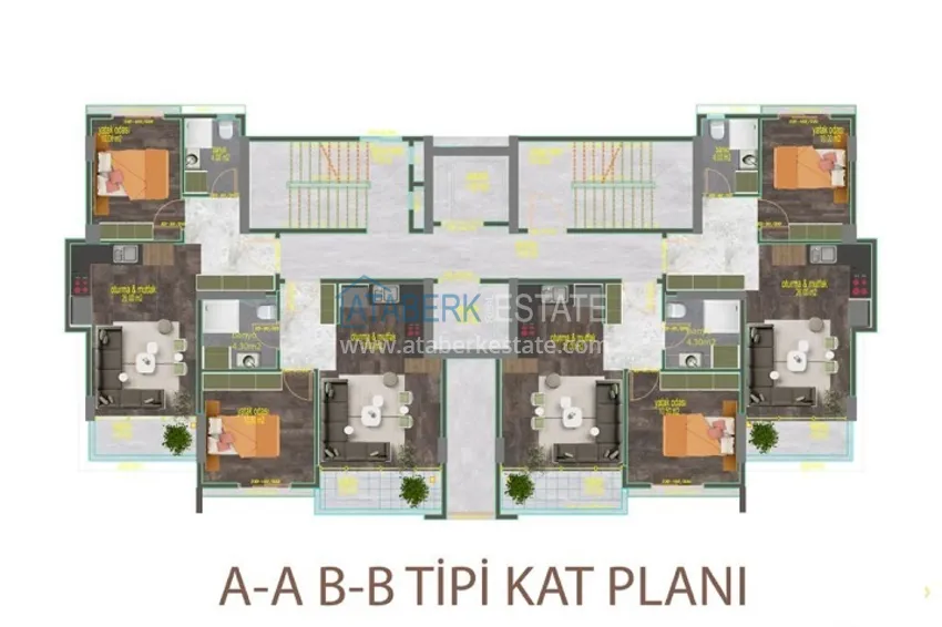 Купить дешево Квартиры 1+1 от застройщика, в развивающемся районе Арпачбахшиш-Мерсин. 2