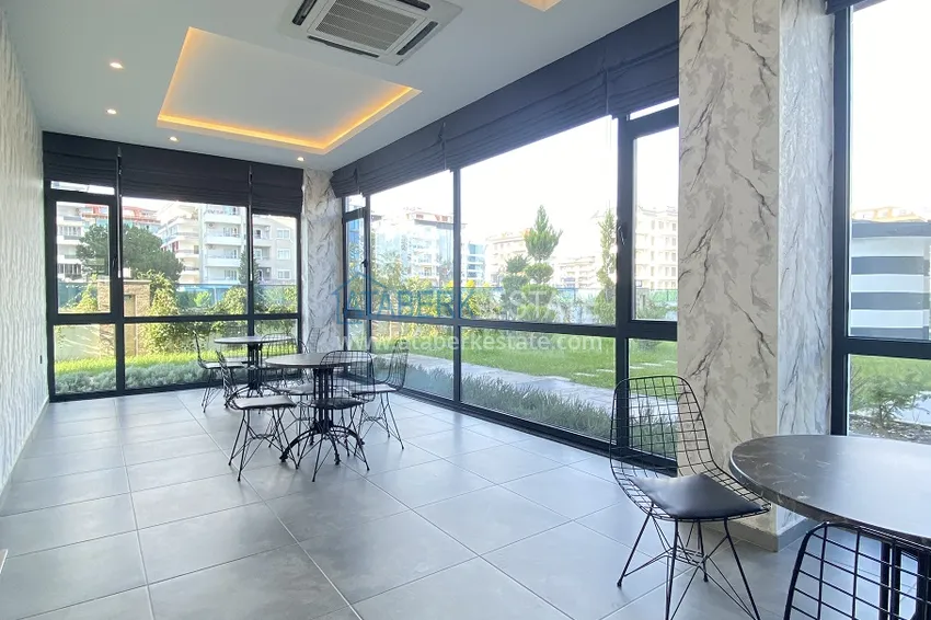 Apartment with new furniture and high-quality finishing in the Kestel area on the seafront 13