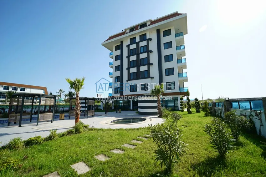 Apartment with new furniture and high-quality finishing in the Kestel area on the seafront 1