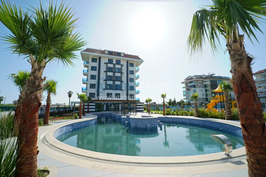 Apartment with new furniture and high-quality finishing in the Kestel area on the seafront 2