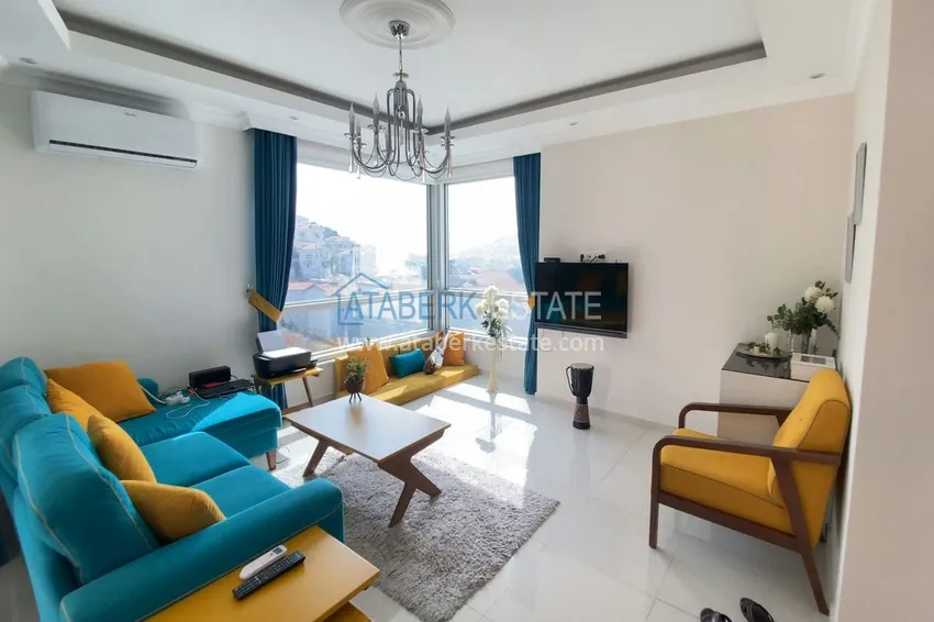Purchase Furnished duplex apartment with sea and mountain views - center, Alanya 2 