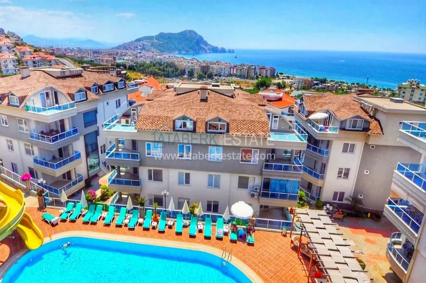 Furnished duplex apartment with sea and mountain views - center, Alanya 1 