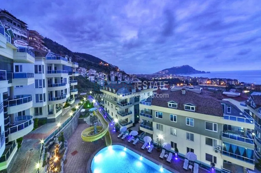 Furnished duplex apartment with sea and mountain views - center, Alanya 2 