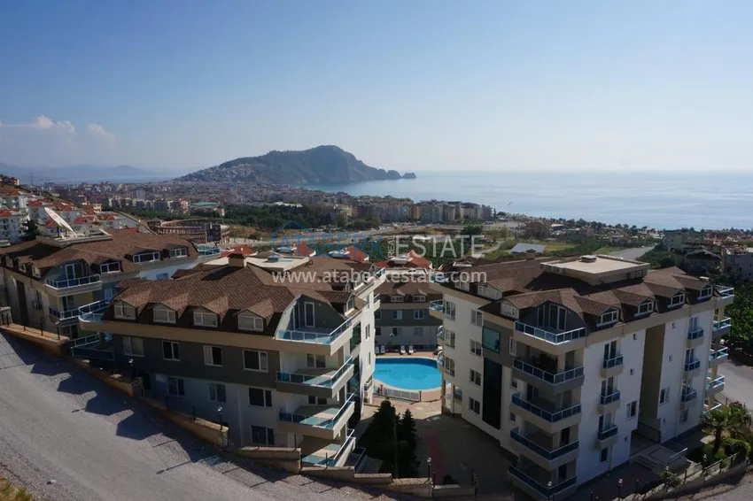 Furnished duplex apartment with sea and mountain views - center, Alanya 5 