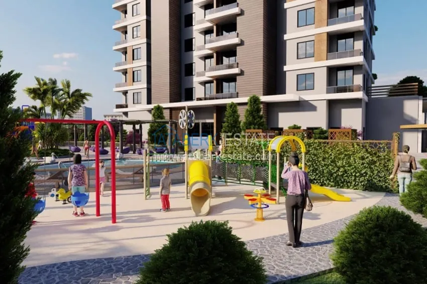 Квартира 2+1 в новом современном жилом комплексе с видом на море, район Тедже-Мерсин 12
