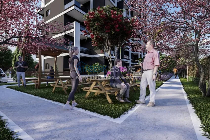 1+1 apartments in a stylish residential complex under construction Arpacbakhshish-Mersin 17