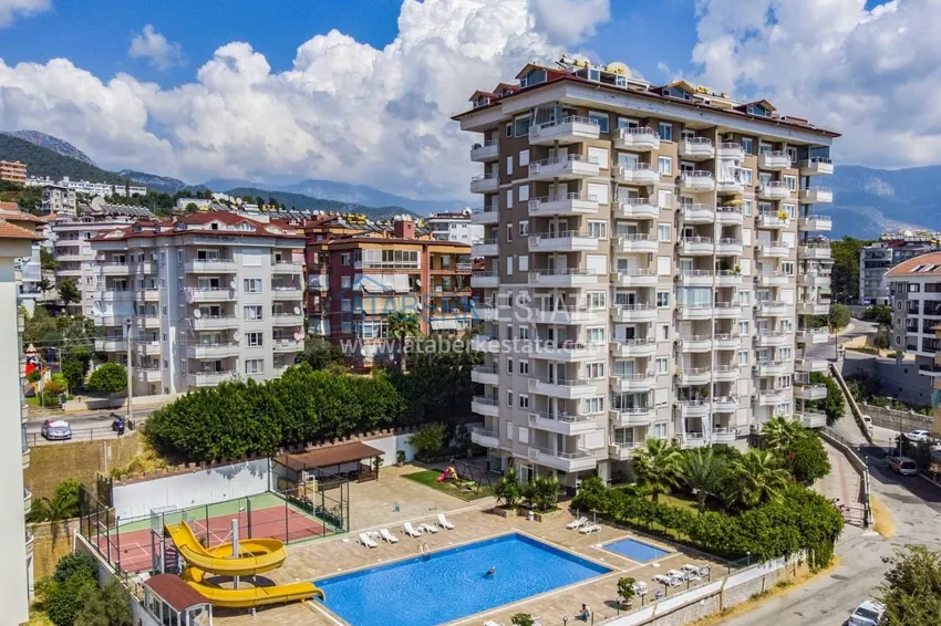 Furnished 1+1 apartment overlooking the sea and the historical fortress, Cikcilli district — Alanya 1