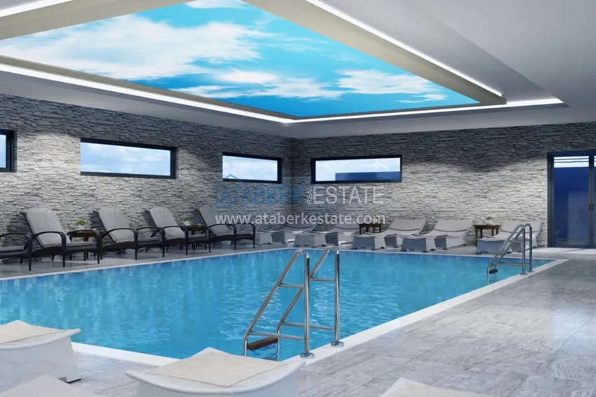 Apartment 3+1 with furniture, glazed balcony and mountain views, Kestel district — Alanya 13