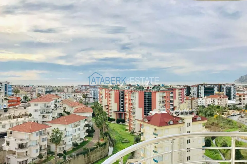 Purchase Furnished 1+1 apartment overlooking the sea and the historical fortress, Cikcilli district — Alanya 12