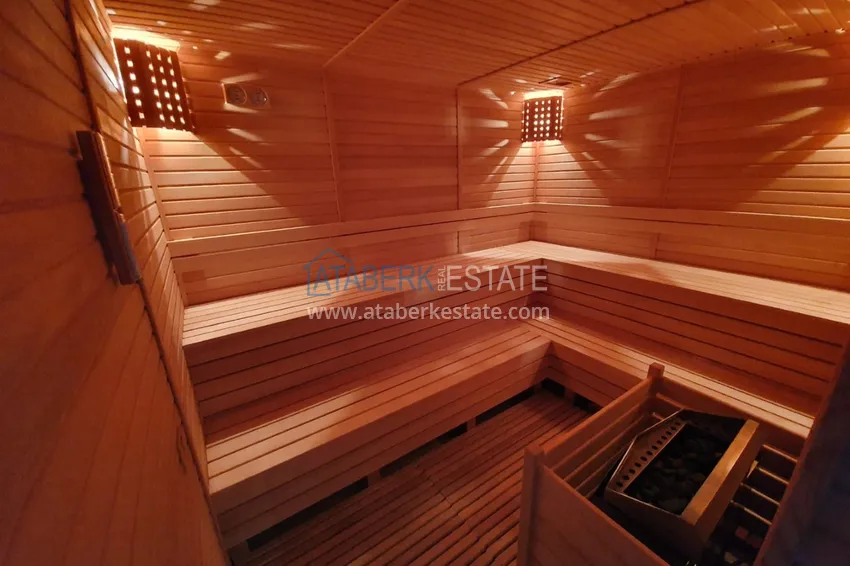 Apartment 3+1 with furniture, glazed balcony and mountain views, Kestel district — Alanya 15
