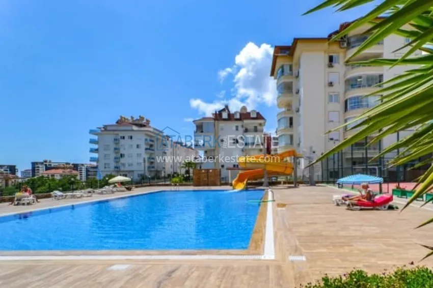 Furnished 1+1 apartment overlooking the sea and the historical fortress, Cikcilli district — Alanya 4