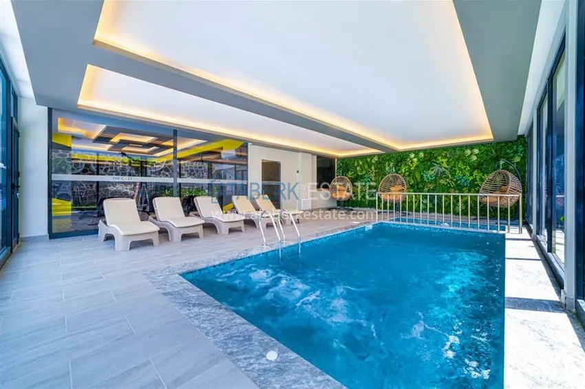 Apartment 1+1 with furniture, glazed balcony and mountain views, Mahmutlar district — Alanya 21