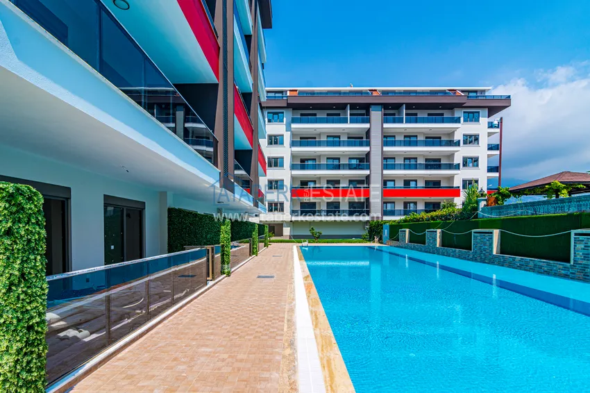 Apartment 3+1 with furniture, glazed balcony and mountain views, Kestel district — Alanya 5