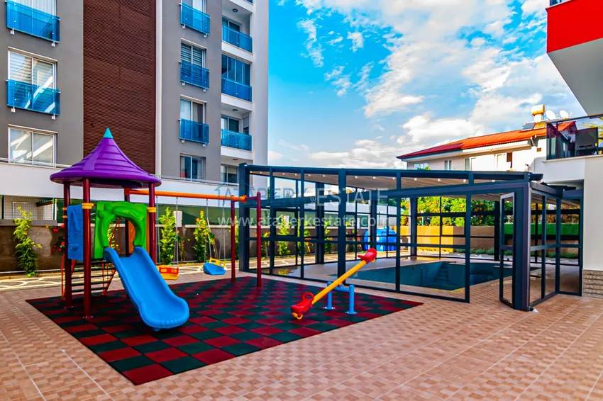 Apartment 3+1 with furniture, glazed balcony and mountain views, Kestel district — Alanya 7