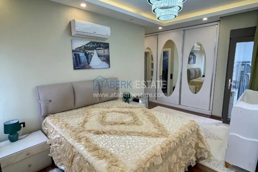 Purchase Apartment 3+1 with furniture, glazed balcony and mountain views, Kestel district — Alanya 7