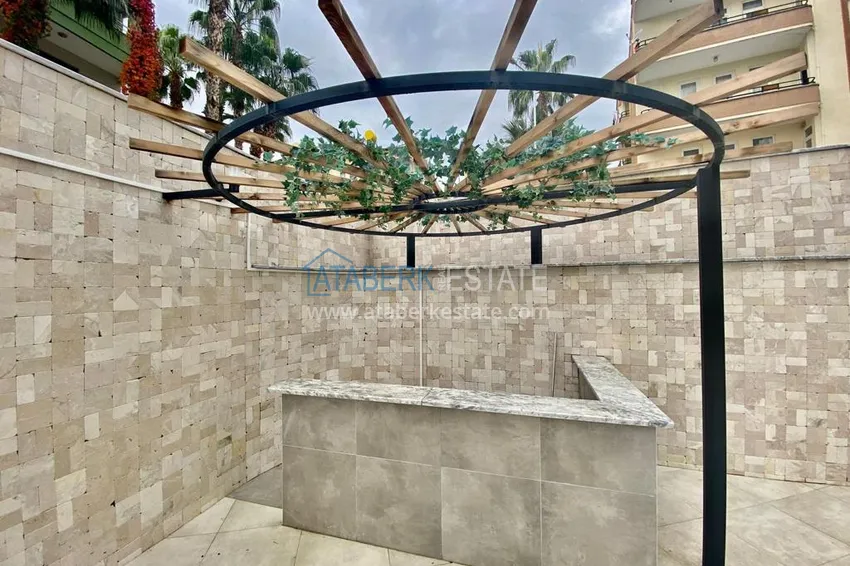 Furnished apartment in the center of Alanya, three-room with glazed balcony 15