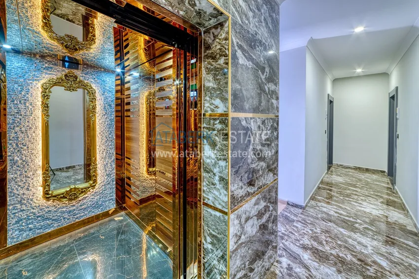 Jednopokojowy apartament z nowoczesnym wnętrzem w obszarze otwartym na pozwolenia na pobyt — Oba, Alanya 9 