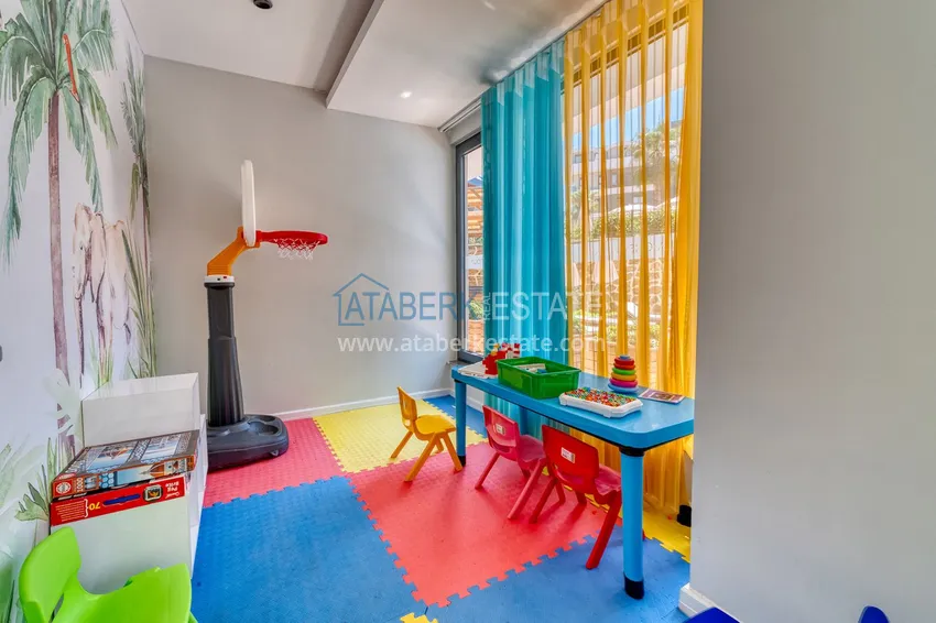 Jednopokojowy apartament z nowoczesnym wnętrzem w obszarze otwartym na pozwolenia na pobyt — Oba, Alanya 10 