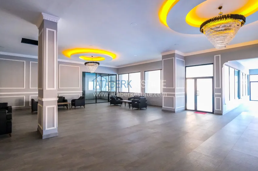 Двухуровневые меблированные апартаменты с панорамным видом на море и горы – район Оба, Алания 17 