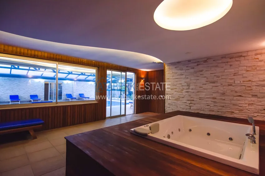 Furnished 2+1 apartment with separate kitchen, glazed balcony and sea view, Kestel district — Alanya 14