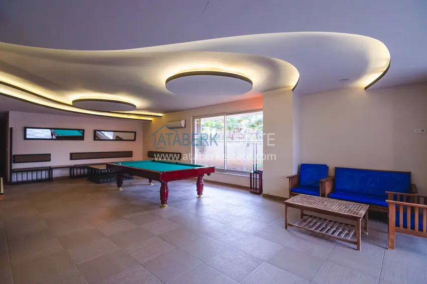 Furnished 2+1 apartment with separate kitchen, glazed balcony and sea view, Kestel district — Alanya 22